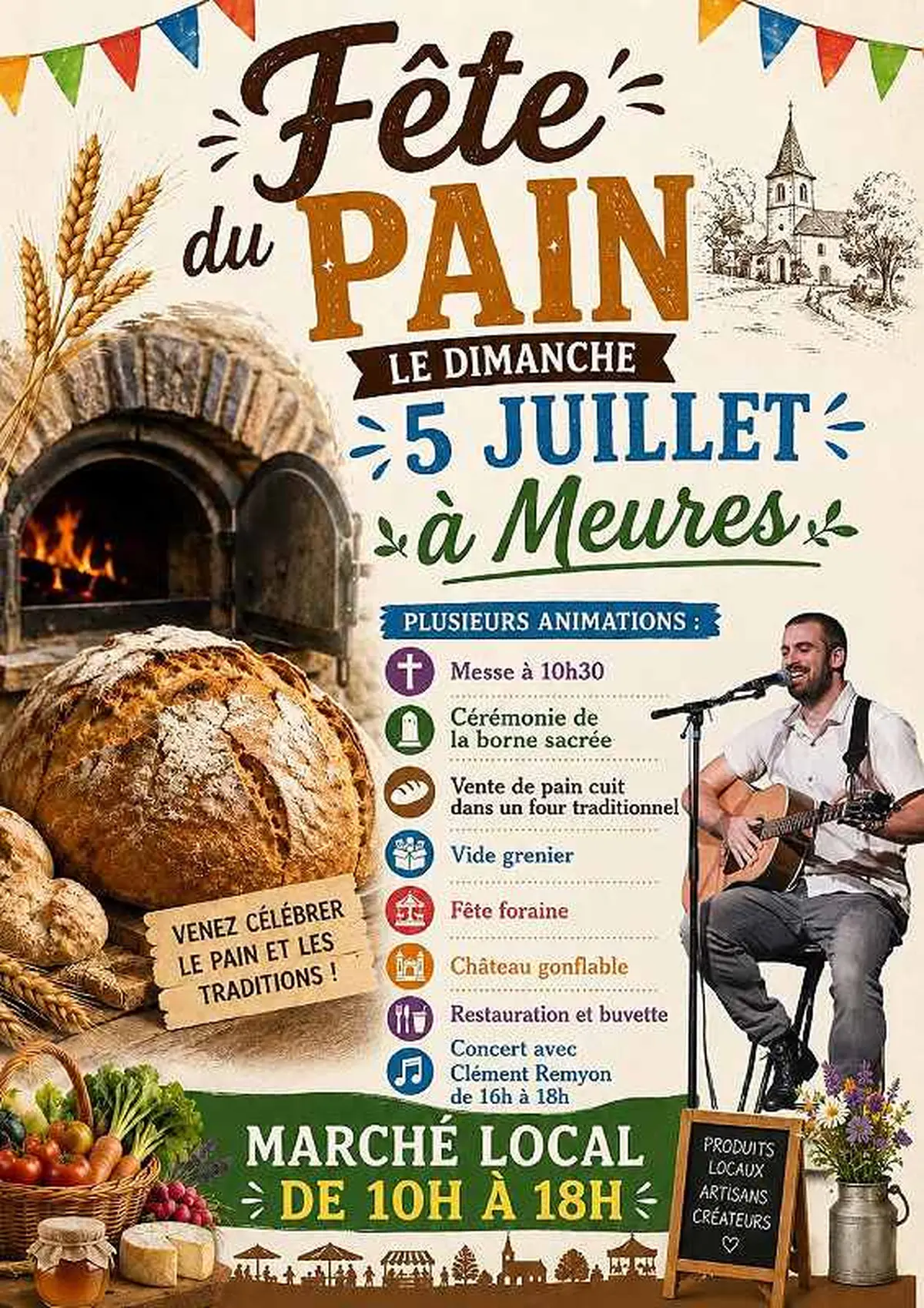 Fête du pain à Meures