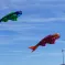 Cerfs-volants en forme de poisson à la Fête du Vent &copy; Facebook / Fête du vent Marseille - Festival International du Cerf-volant