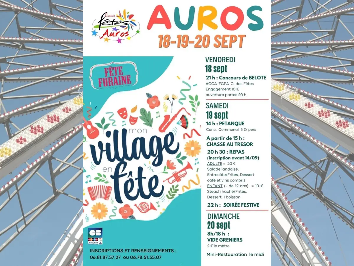 Fête du village de Auros : ouverture du local Partage sans frontières