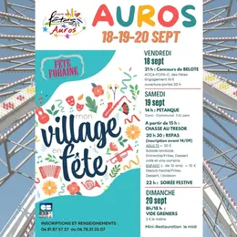 Fête du village de Auros : ouverture du local Partage sans frontières
