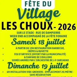 Fête du village et Feu d'artifice Les Choux