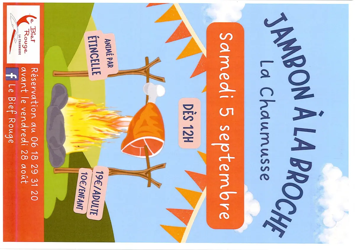 Fête du village - jambon à la broche