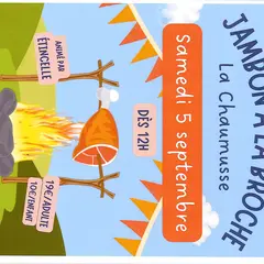 Fête du village - jambon à la broche