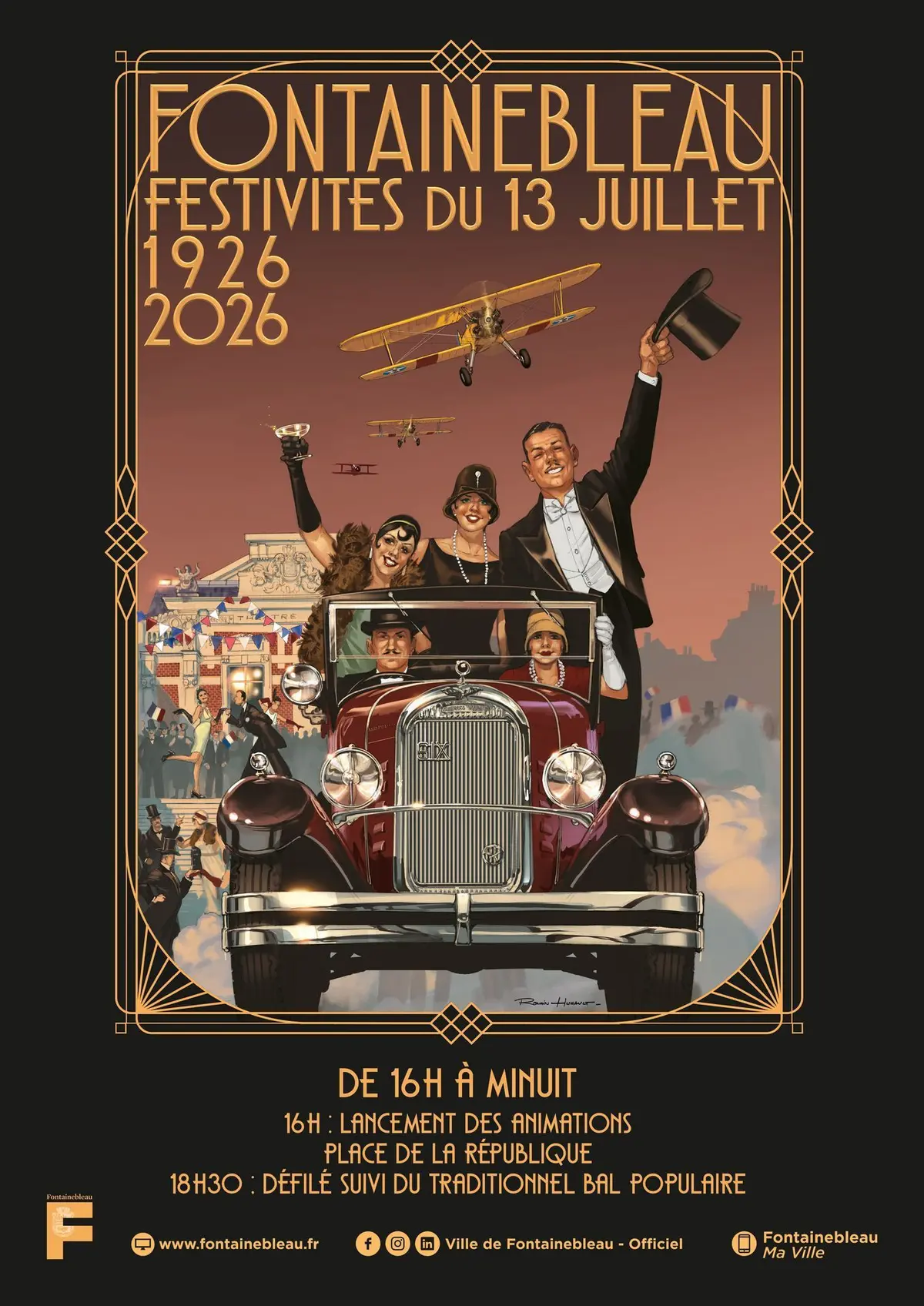 F&ecirc;te nationale 2026 &agrave; Fontainebleau : d&eacute;fil&eacute; militaire et soir&eacute;e ann&eacute;es folles