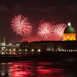 Feu d'artifice à Toulouse pour la Fête nationale 2026