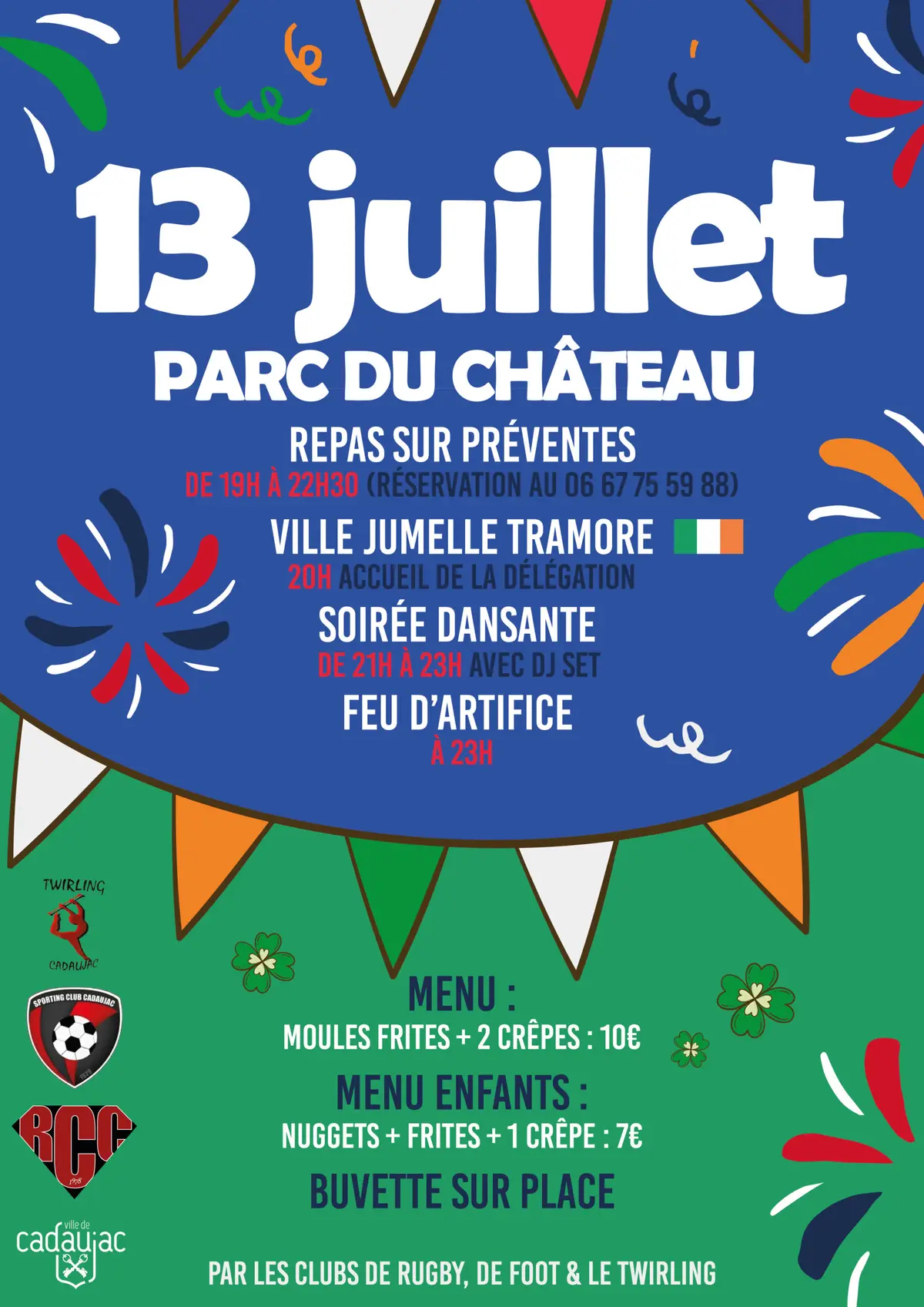 Fête nationale et Soirée moules-frites à Cadaujac