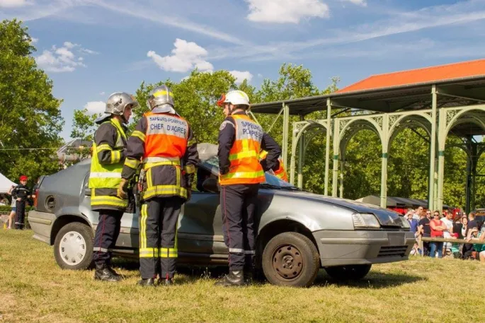 Les démonstrations des pompiers d\'Obernai