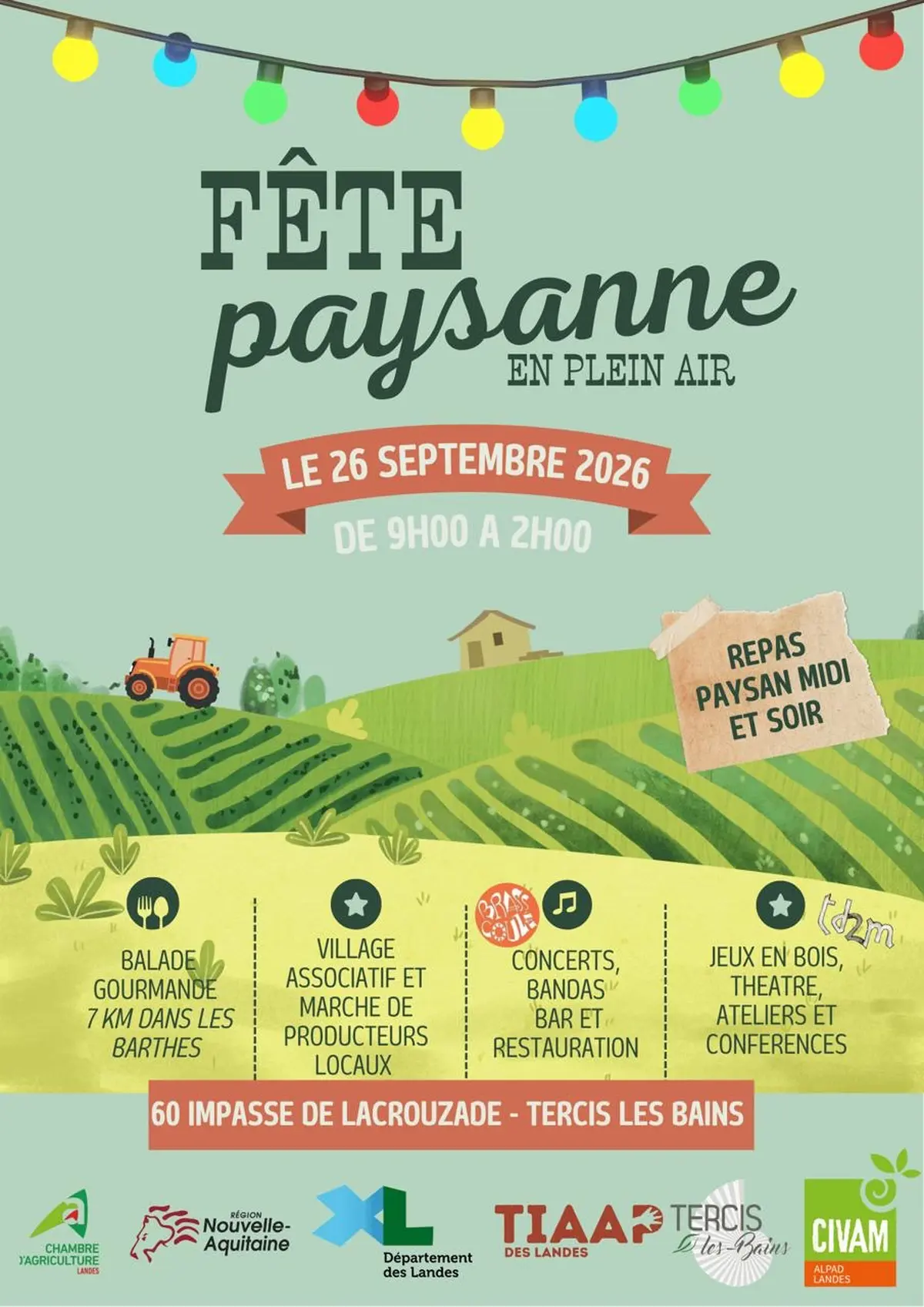 Fête paysanne en plein air