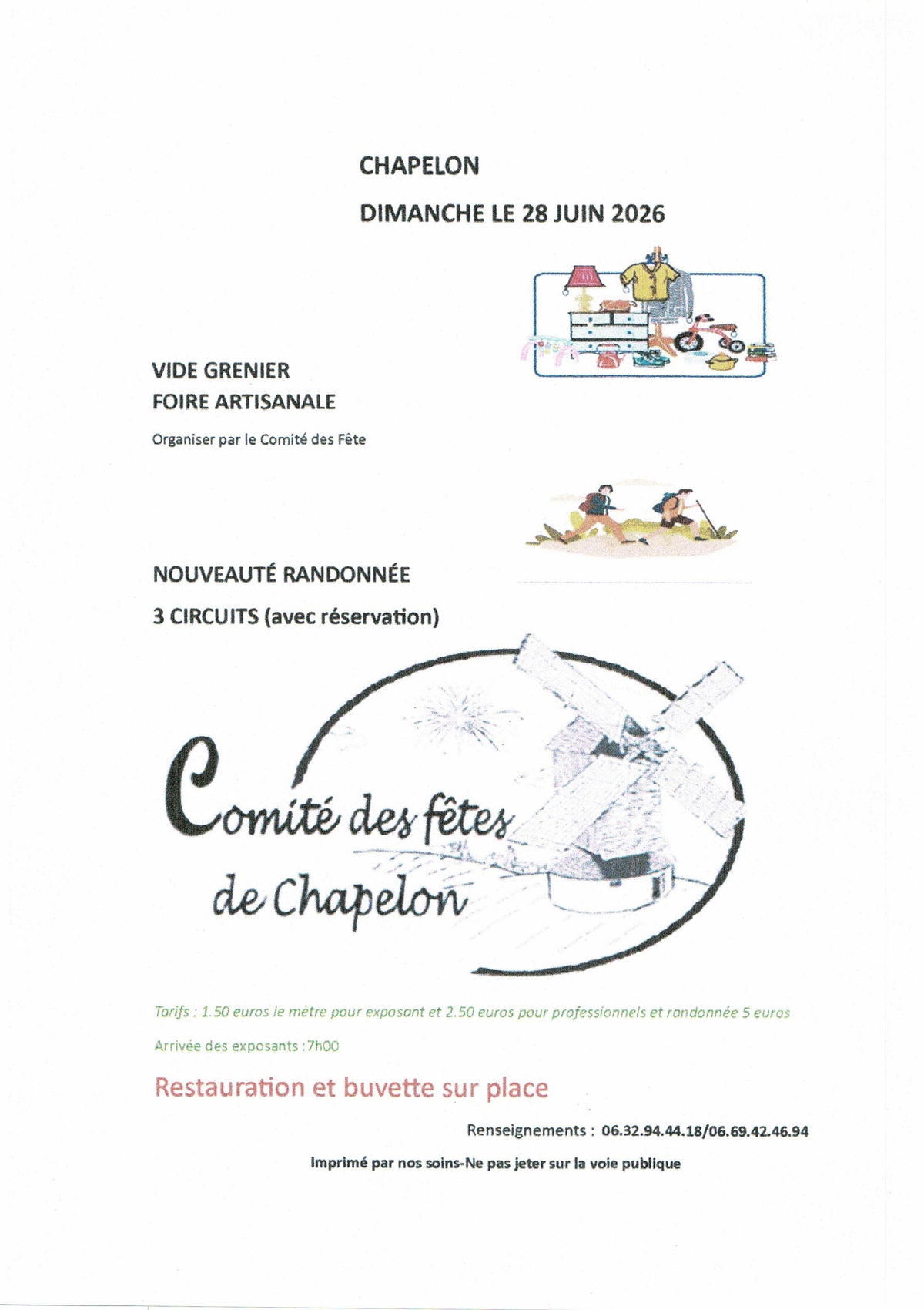 fête villageoise artisanale - vide grenier/ foire artisanale