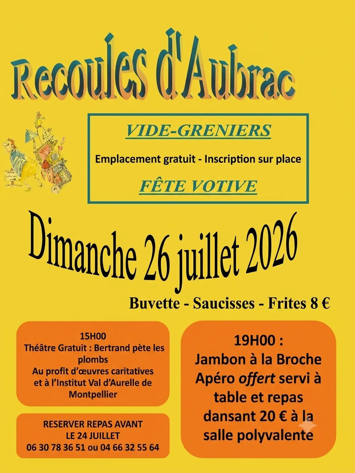 Fête Votive Et Vide-Greniers à Recoules D'Aubrac