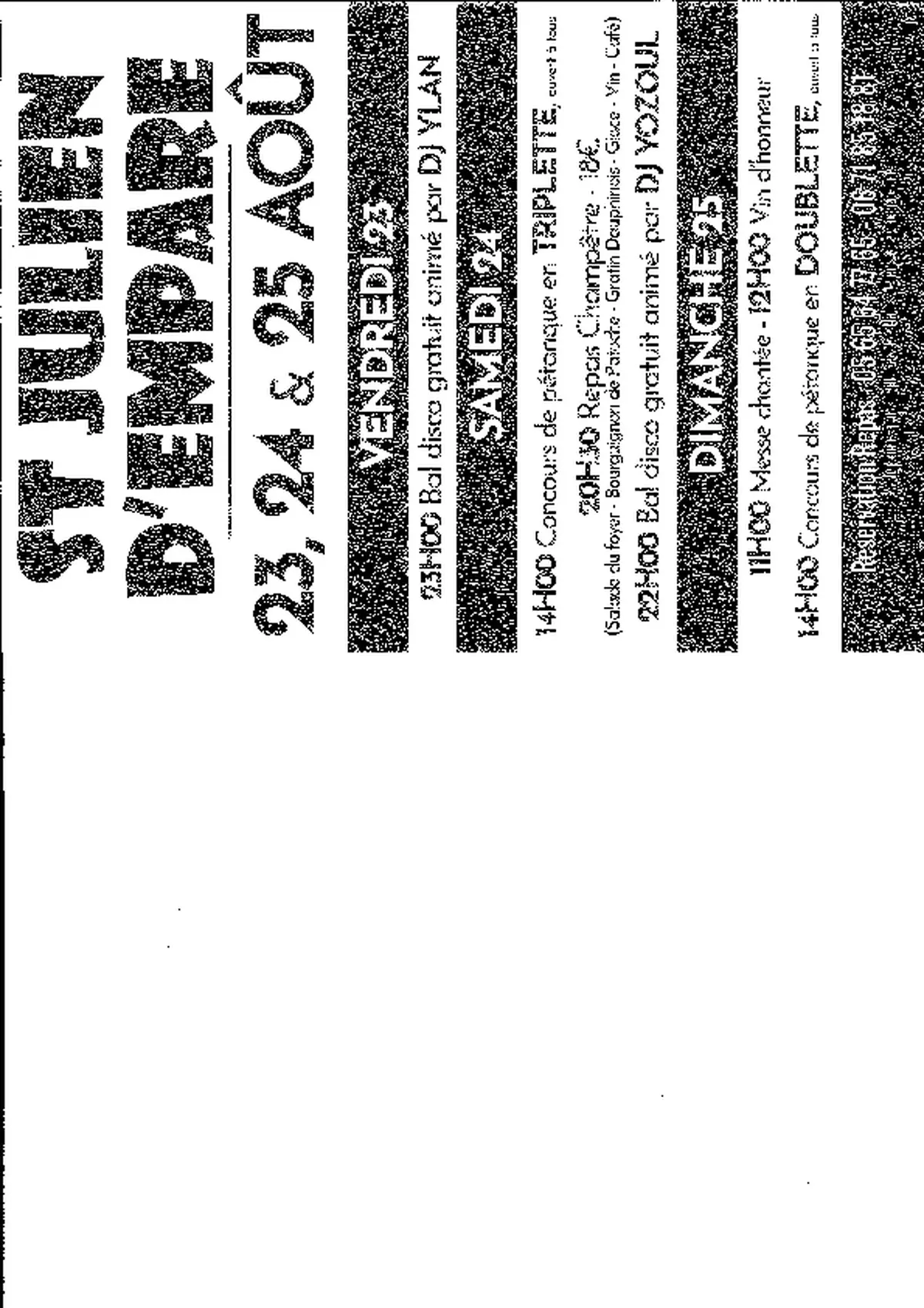 Fête votive St-Julien-d'Empare