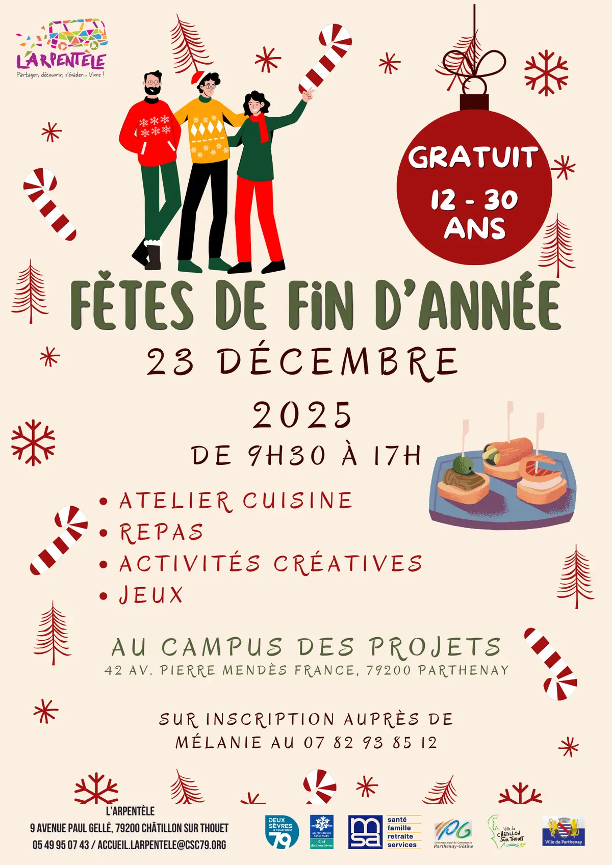 Fêtes de fin d'année au Campus des jeunes de Parthenay