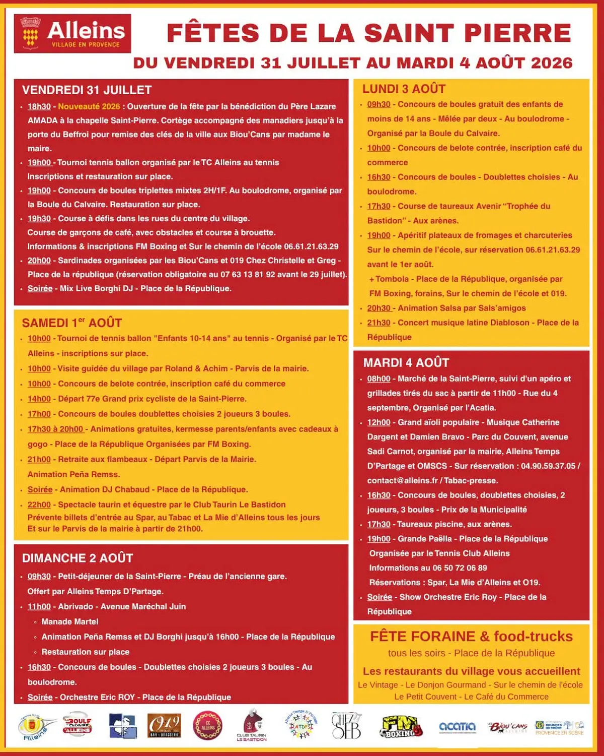 Fêtes de la Saint-Pierre : Concours de boules