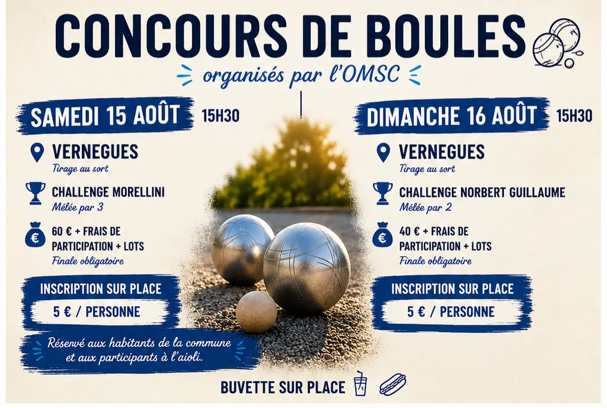 Fêtes de Vernègues : Concours de boules