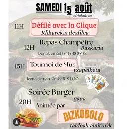 Fêtes de village : défilé, repas champêtre, tournoi de mus et soirée burger