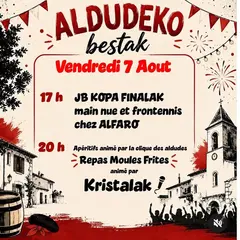 Fêtes de village : pelote basque, soirée animée  moules frites