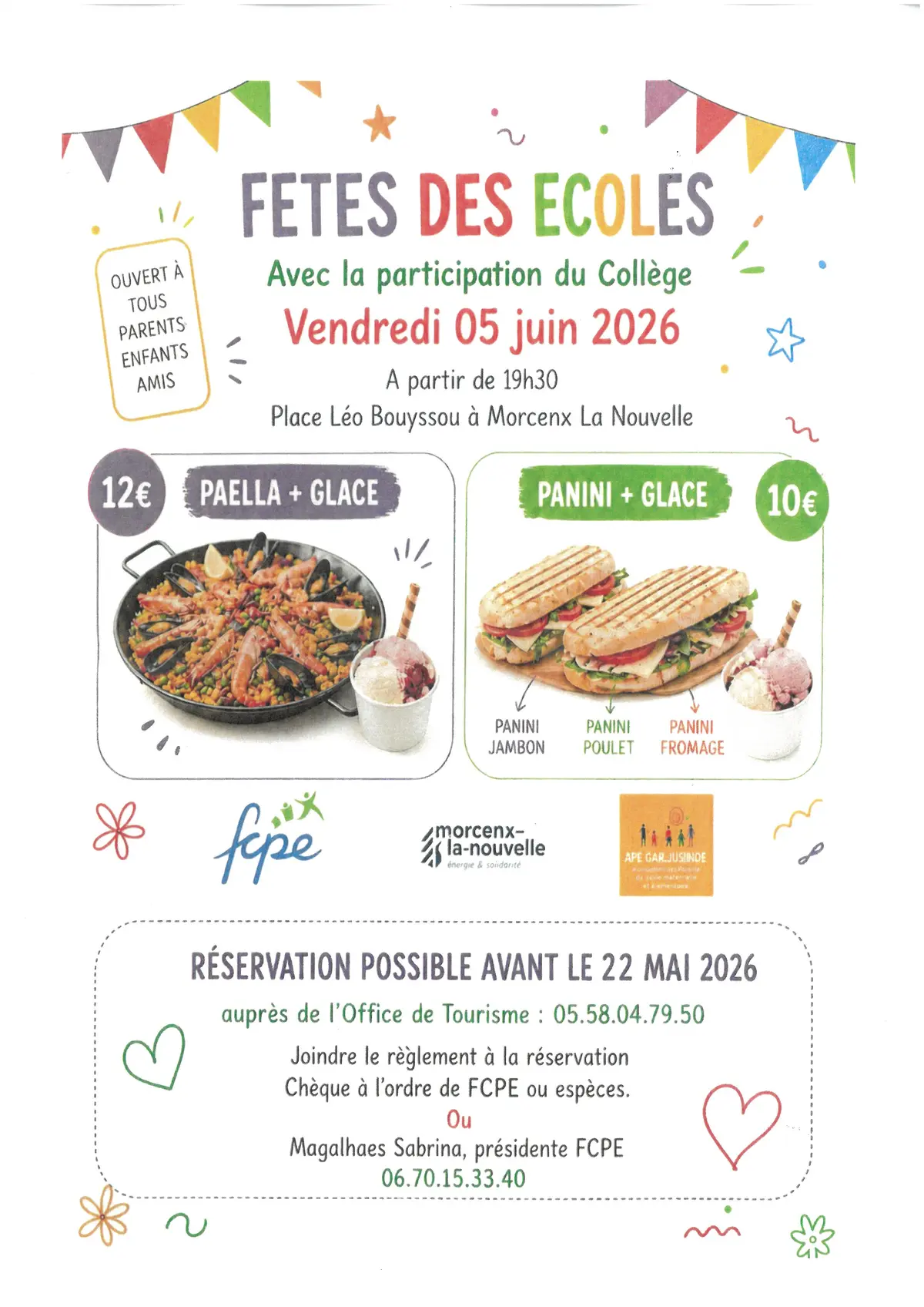 Fêtes des écoles -  FCPE Morcenx