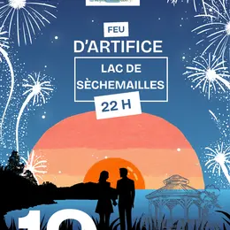 Feu d'artifice au lac de Séchemailles