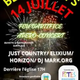 Feu d’artifice & apéro concerts du 14 juillet de Beauchamps