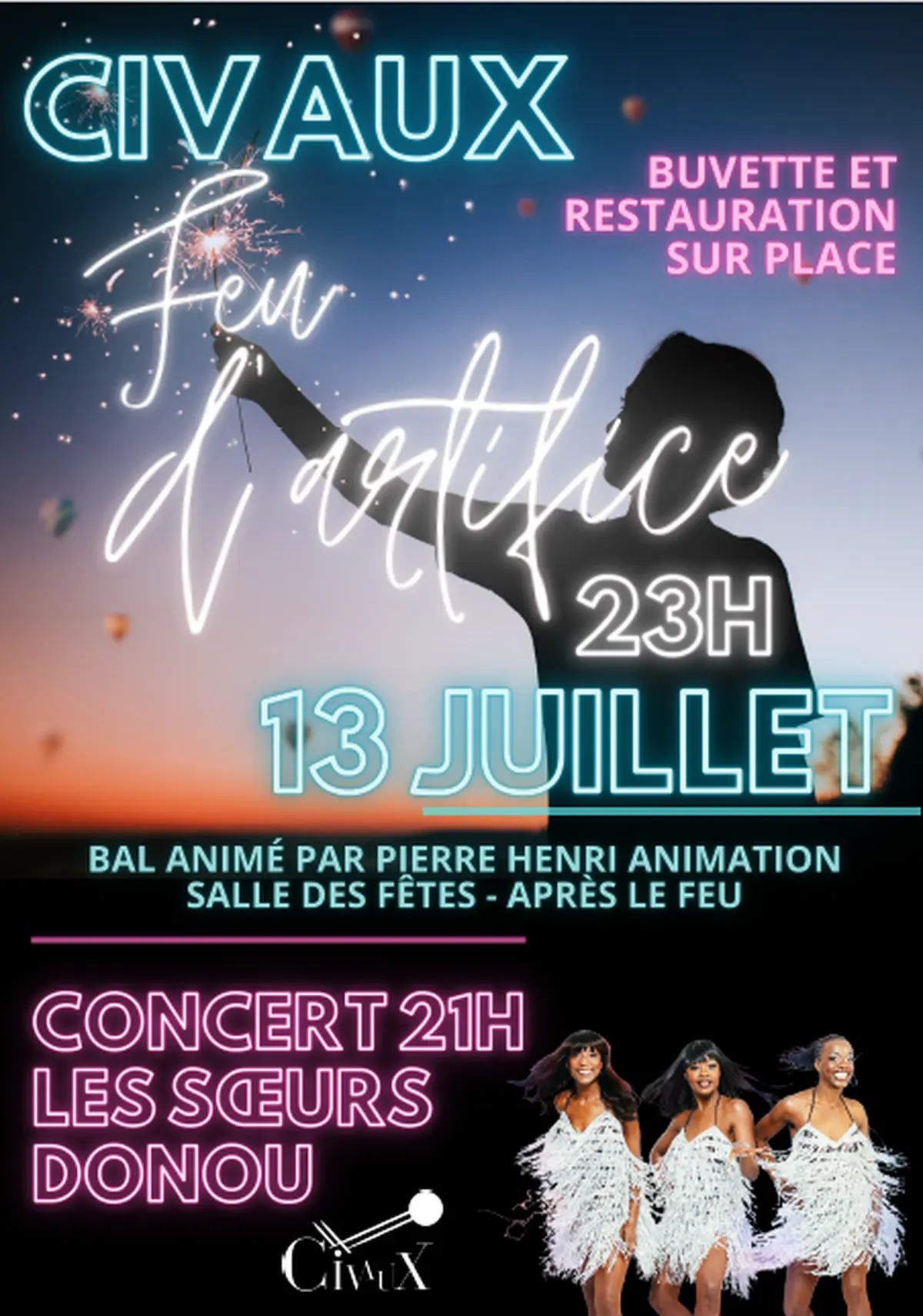 Feu D'Artifice Et Concert Les Soeurs Donou