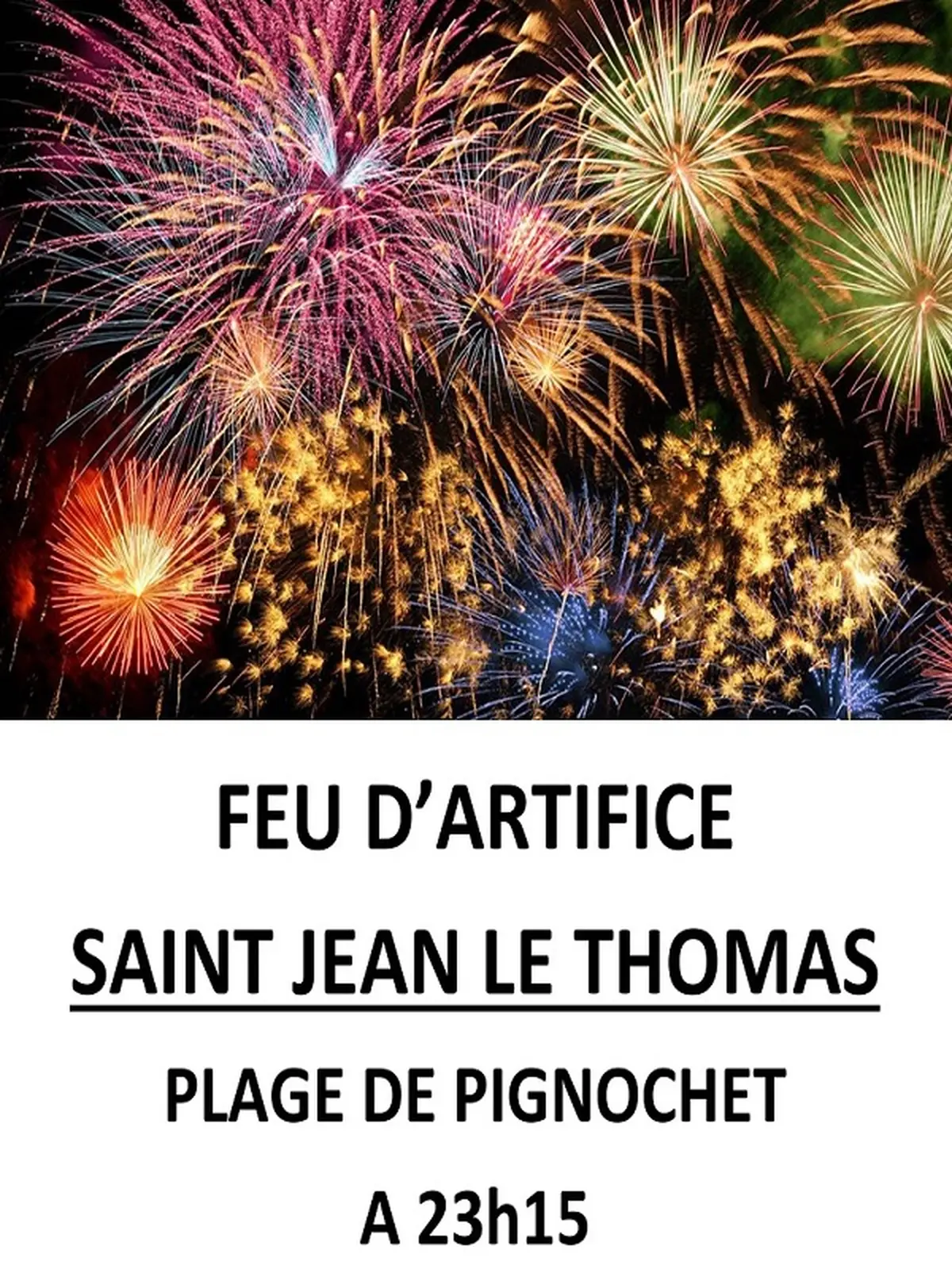 Feu d'artifice précédé d'une retraite aux flambeaux
