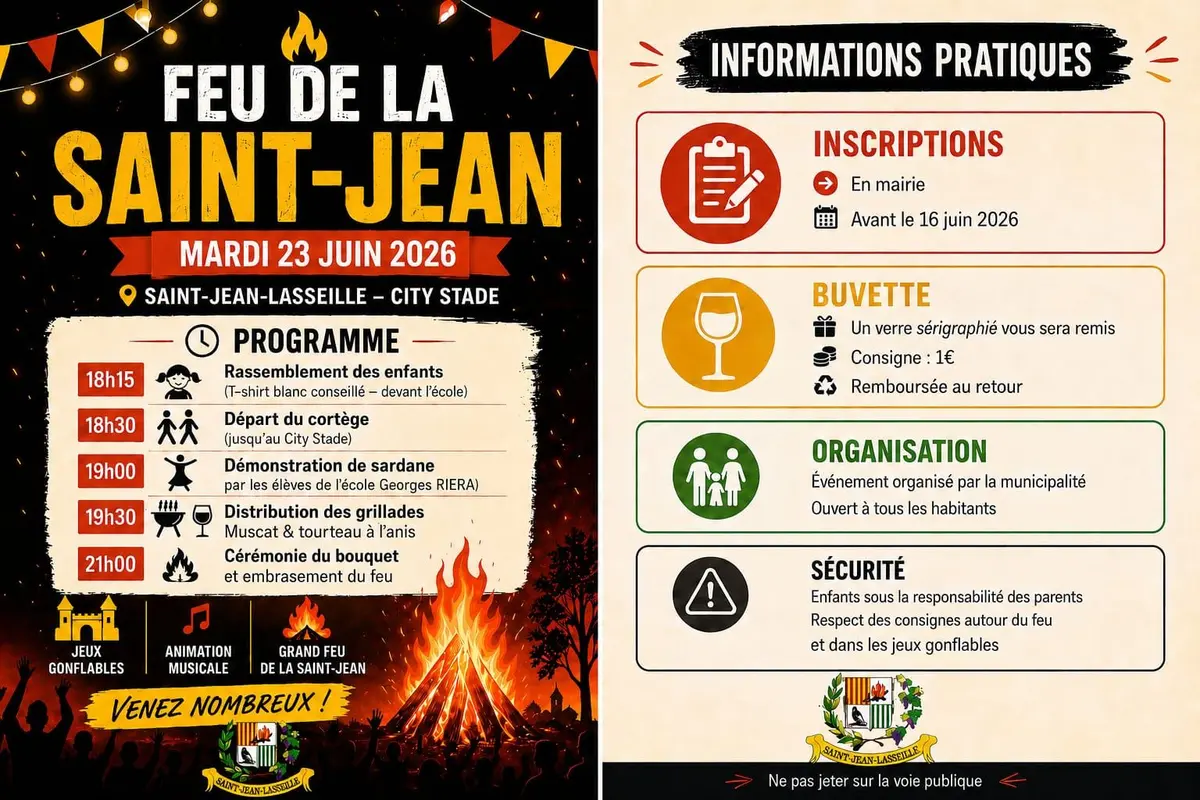 Feu De La Saint Jean à Saint-Jean-Lasseille
