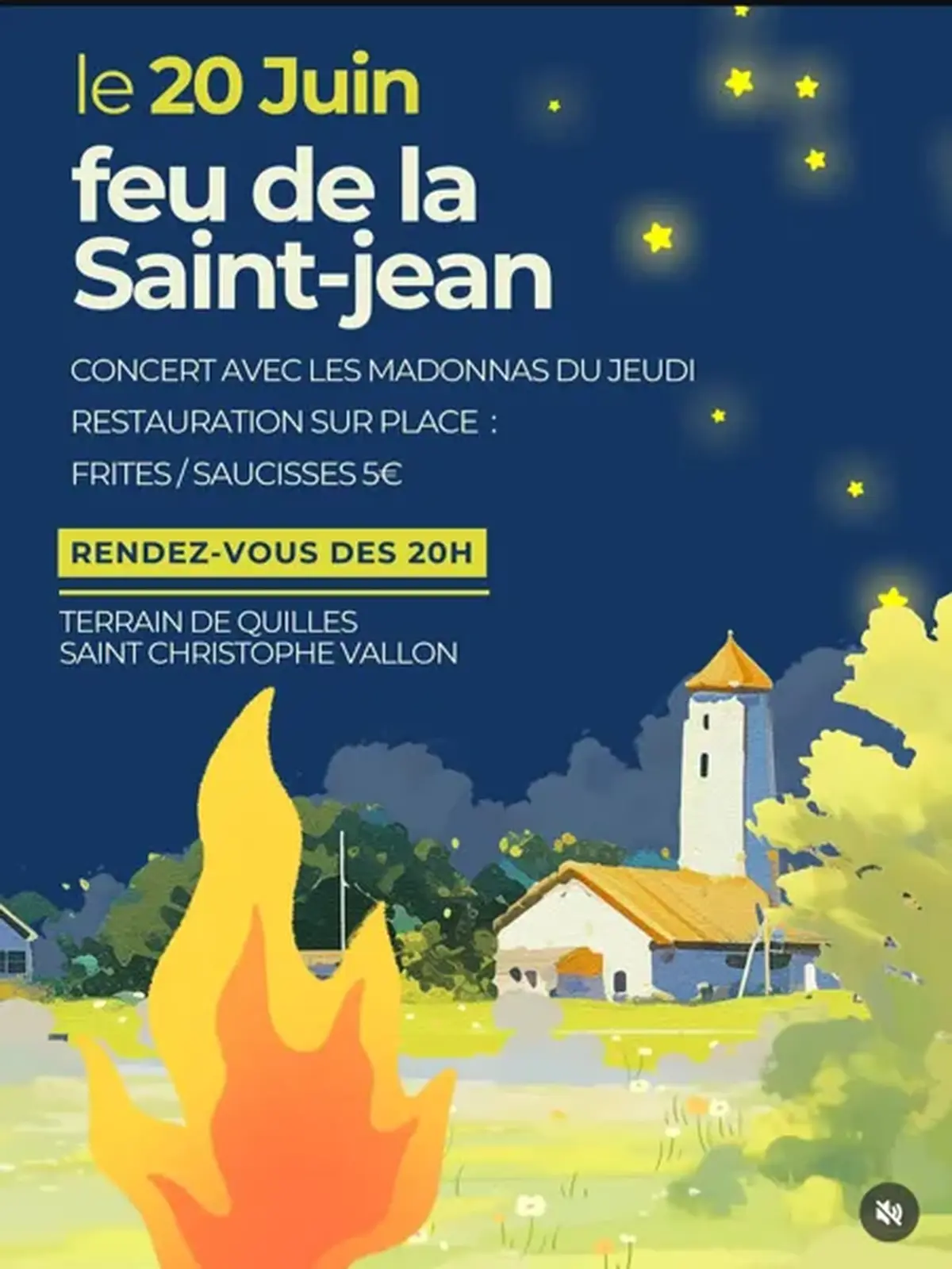 Feu de la Saint Jean à St-Christophe