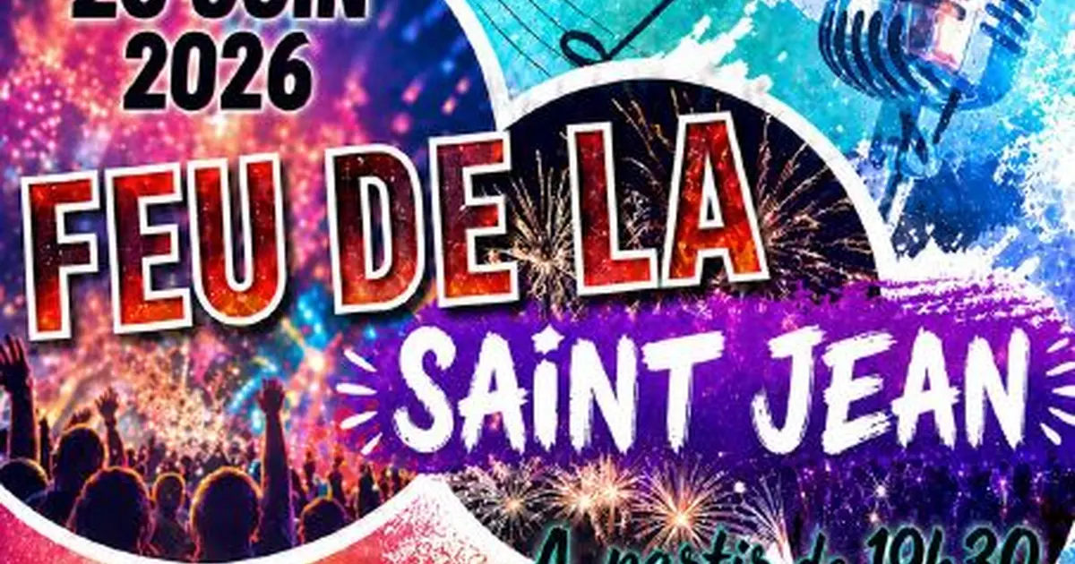 Feu de la Saint Jean dans le cadre de la fête de la musique