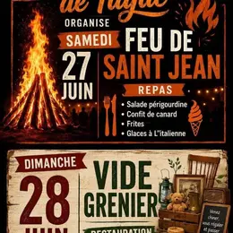 Feu de la Saint Jean et vide grenier aux Eyzies