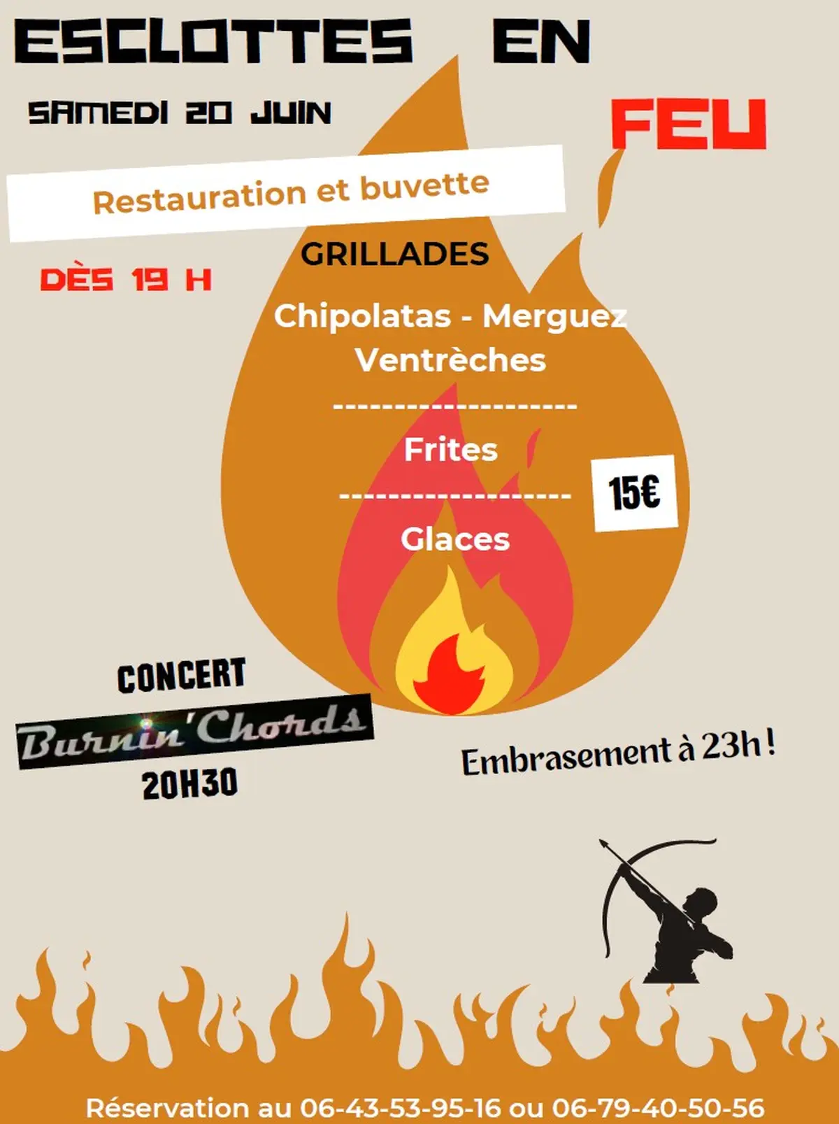 Feu de la Saint Jean Grillades Esclottaises