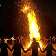 Feu de la St jean à Ste Eulalie d'Olt