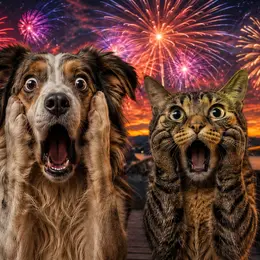 Feux d'artifice : comment aider votre chien ou votre chat à mieux vivre les célébrations estivales