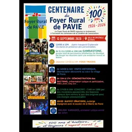 FETE de CENTENAIRE du foyer rural de PAVIE