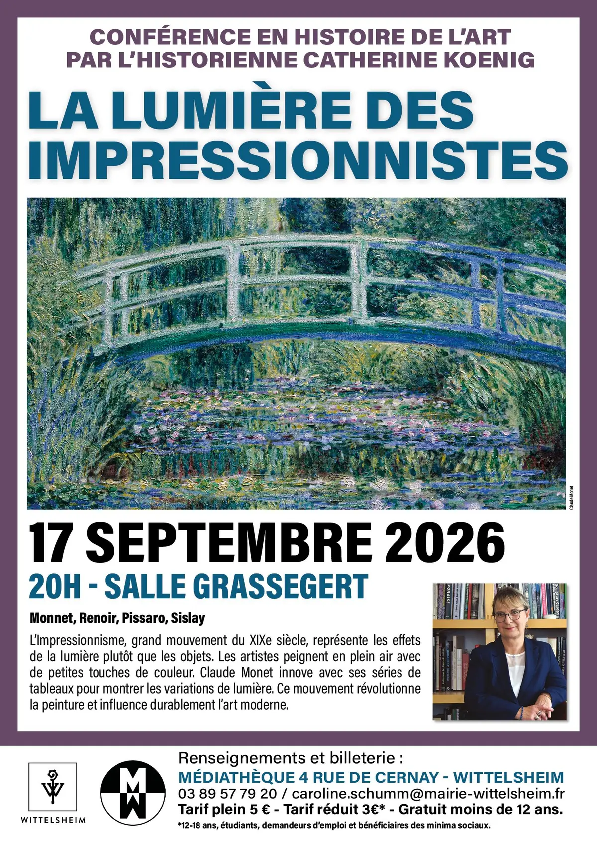 Conférence en histoire de l'art : Monet et l'impressionnisme, peindre la lumière