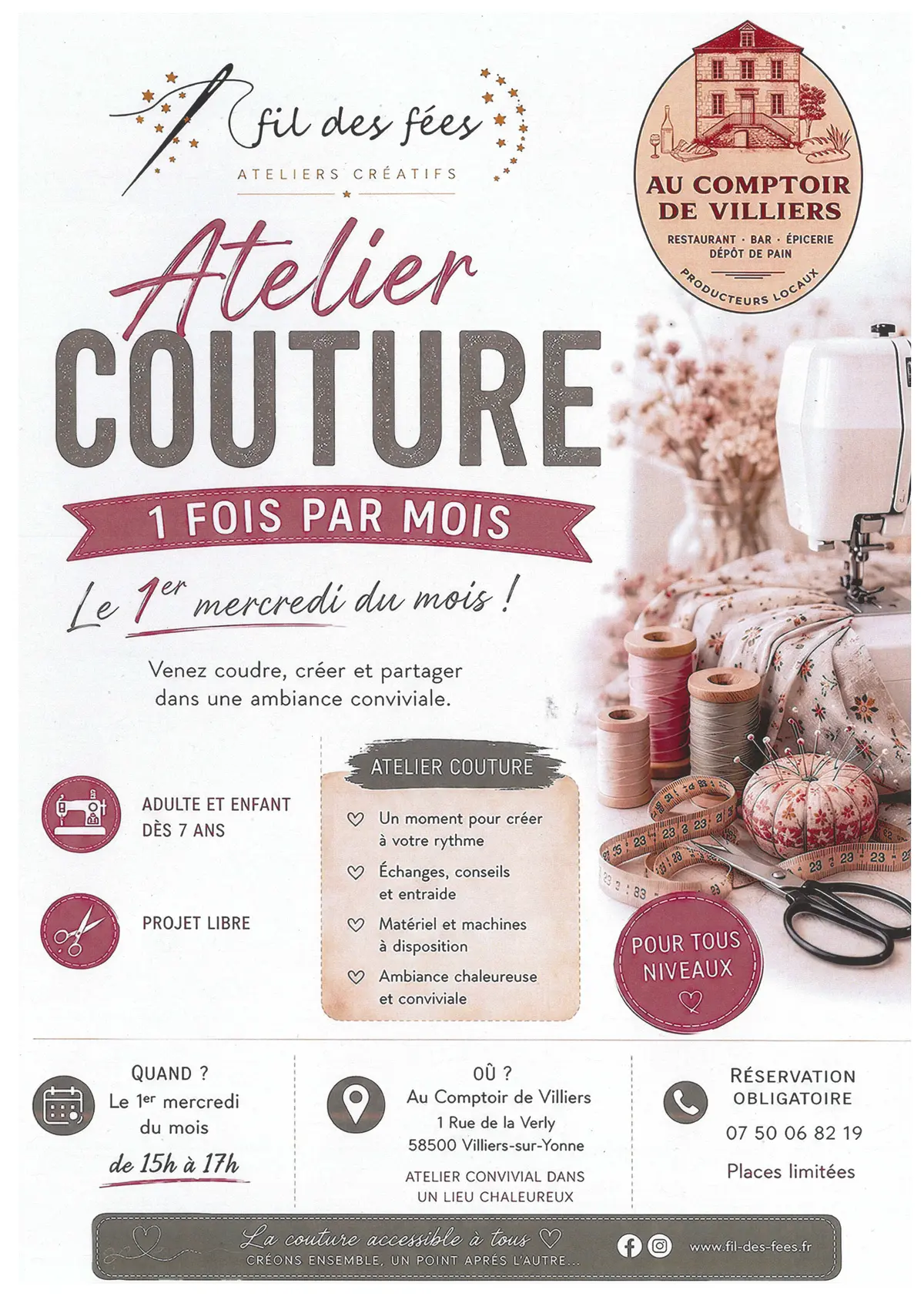 Fil des Fées : Atelier couture
