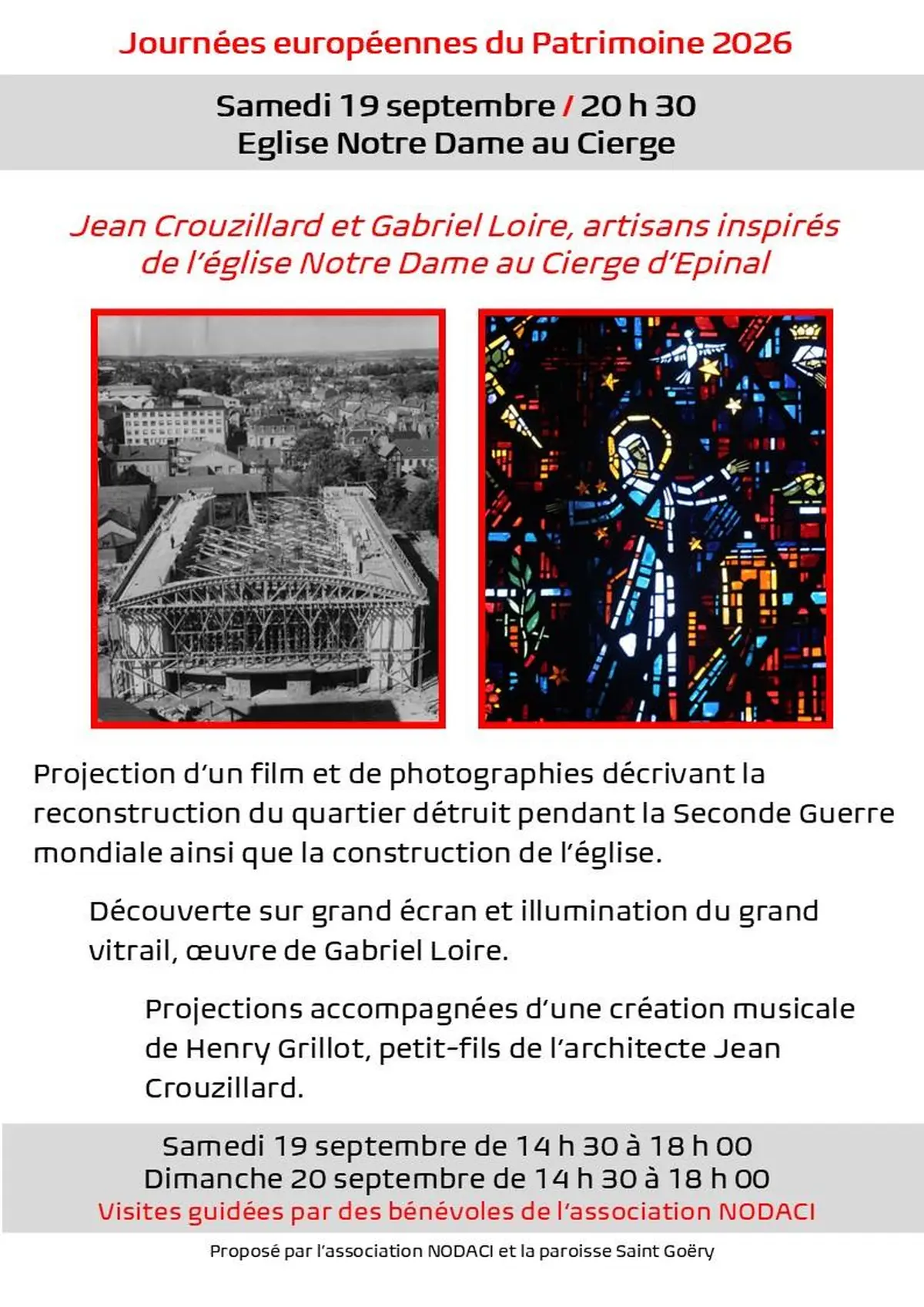 Film - Jean Crouzillard et Gabriel Loire artisans inspirés de l'église Notre Dame d'Epinal