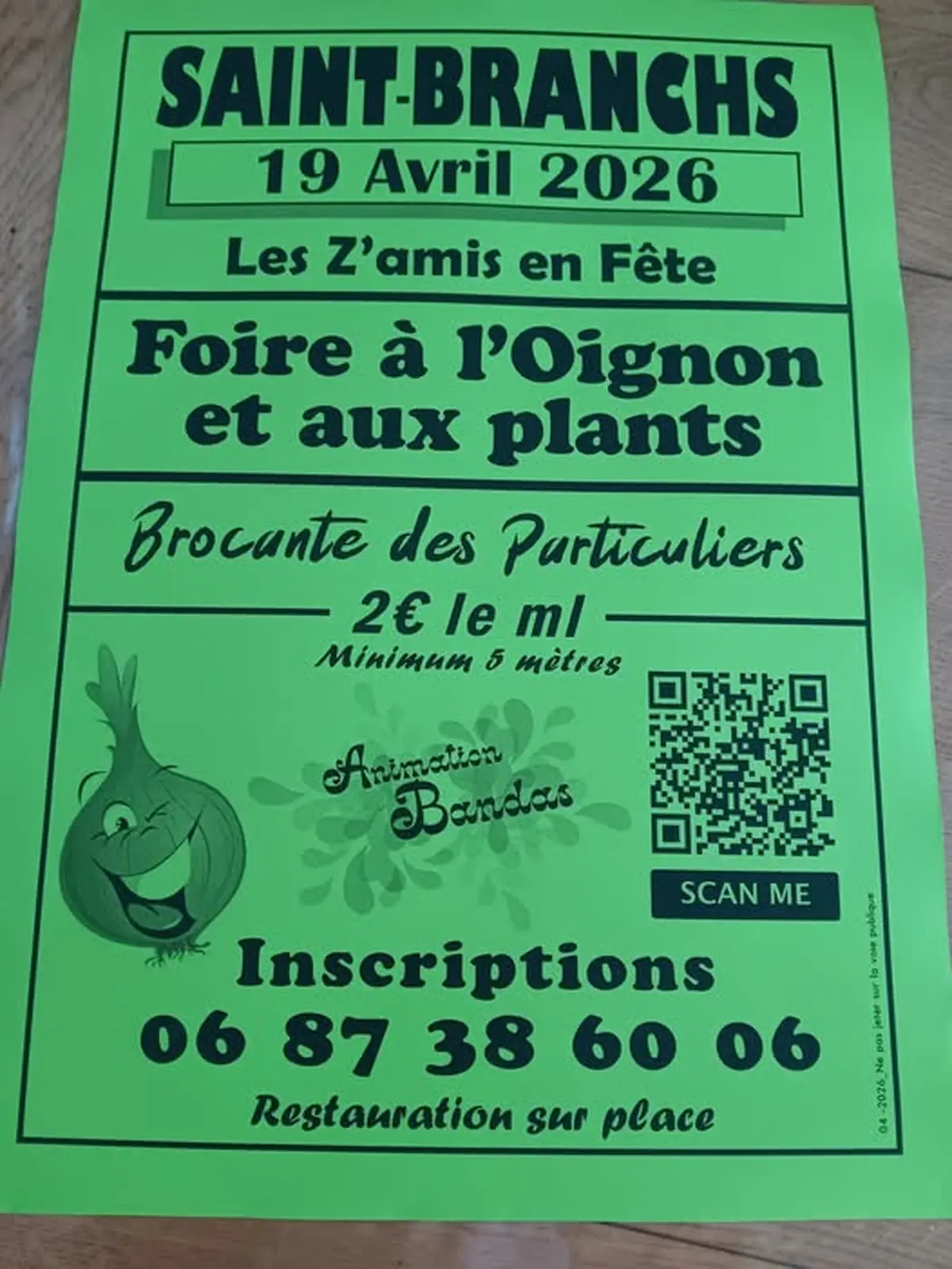 Foire à l'Oignon Saint-Branchs