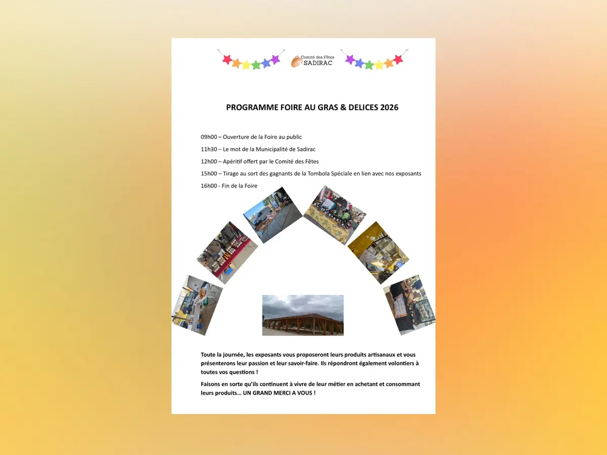 Foire au gras et aux délices de Sadirac