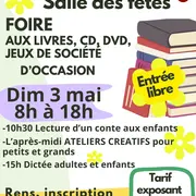 Foire aux livres, CD, DVD, jeux de société