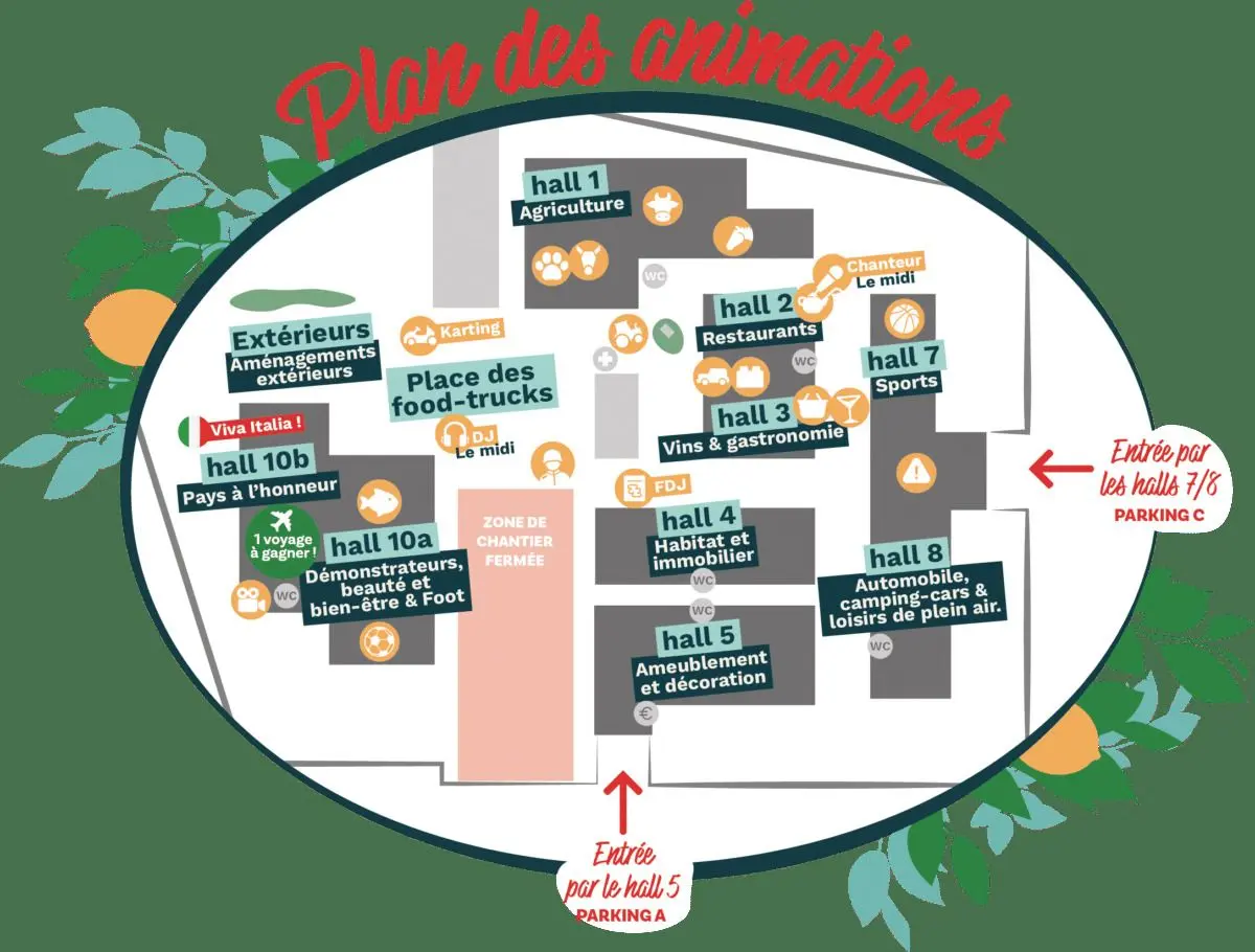 Foire Internationale de Rennes : plan