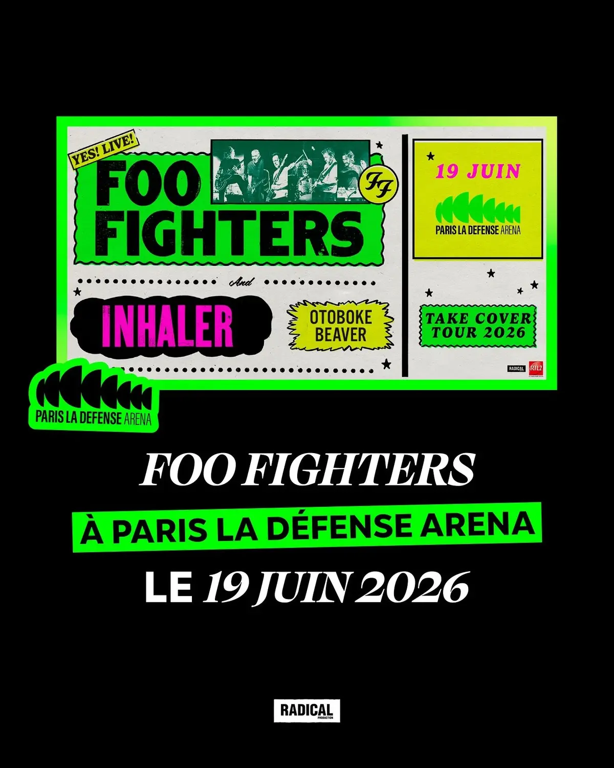 Les Foo Fighters seront à Paris La Défense Arena en juin 2026