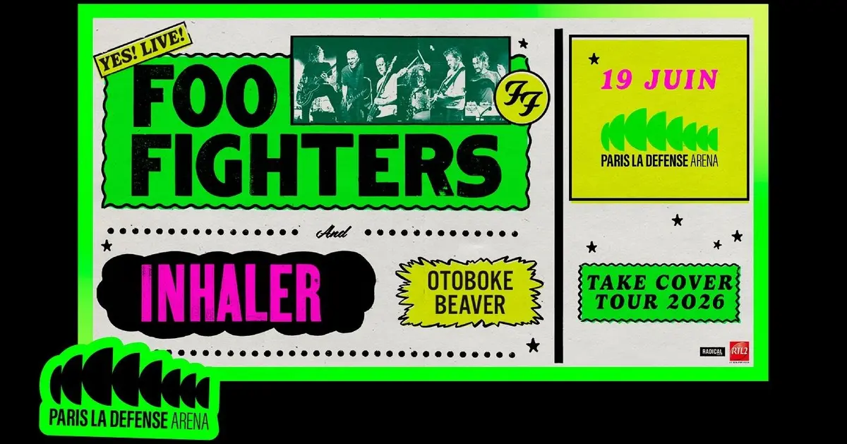 Les Foo Fighters seront &agrave; Paris La D&eacute;fense Arena en juin 2026