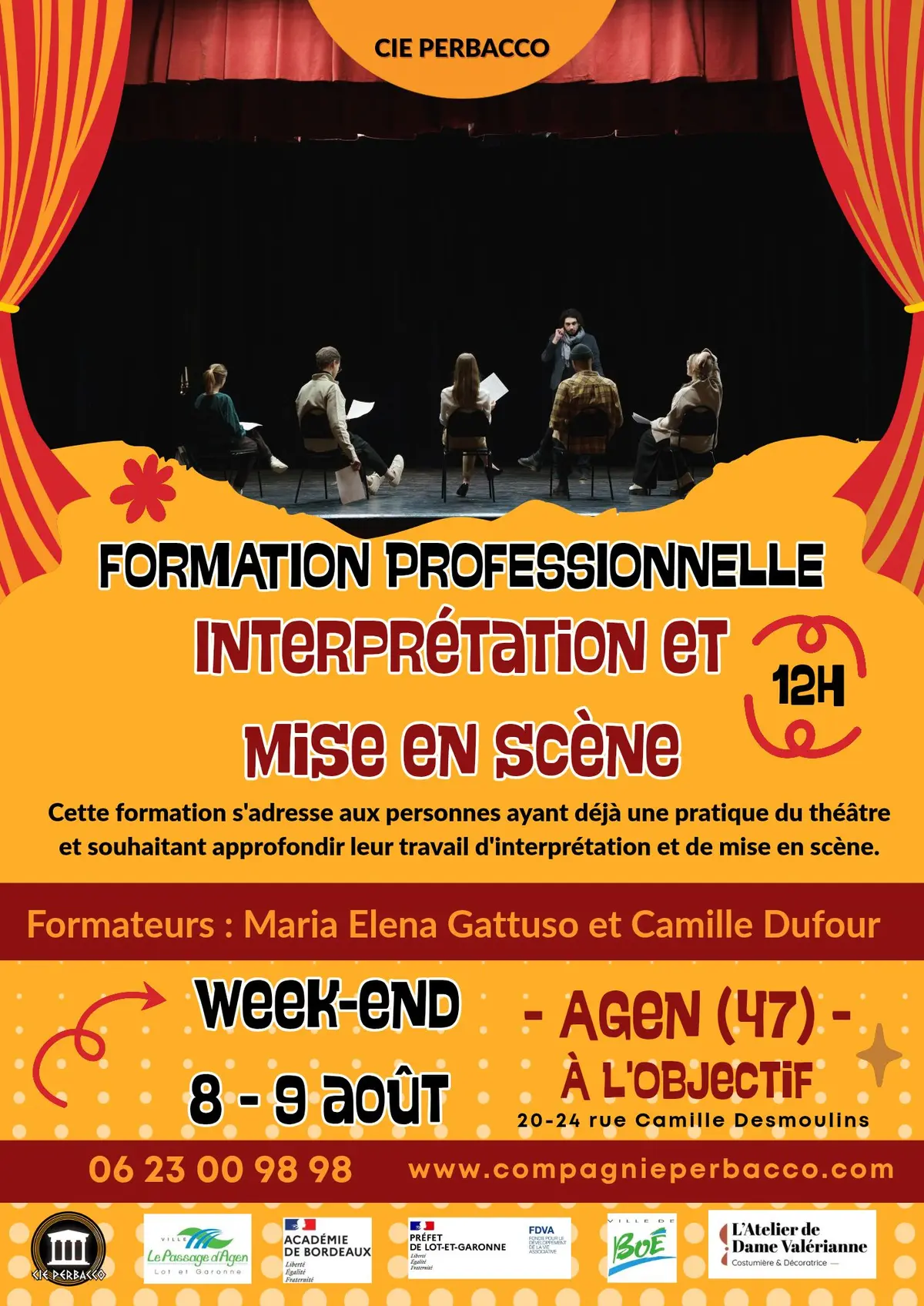 Formation professionnelle : Interprétation et mise en scène