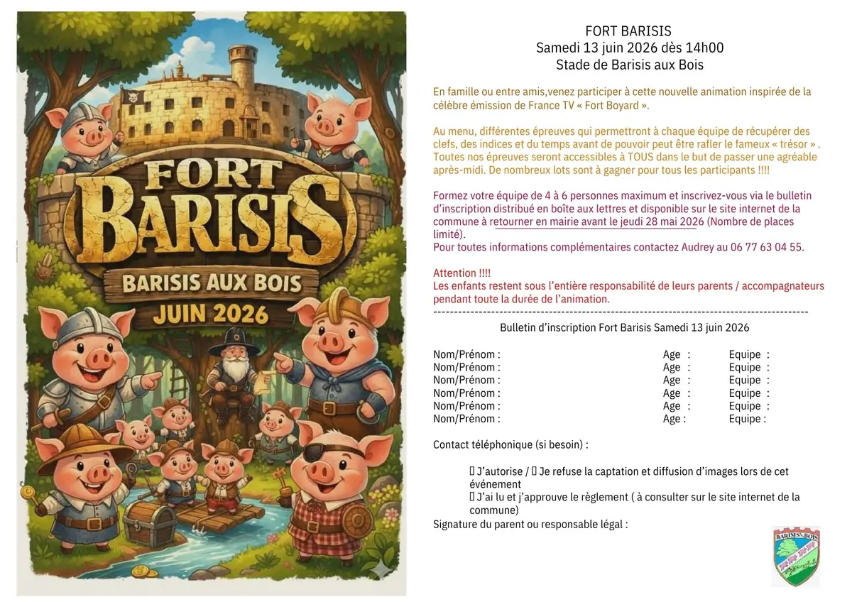 Fort Barisis arrive à Barisis-aux-Bois !