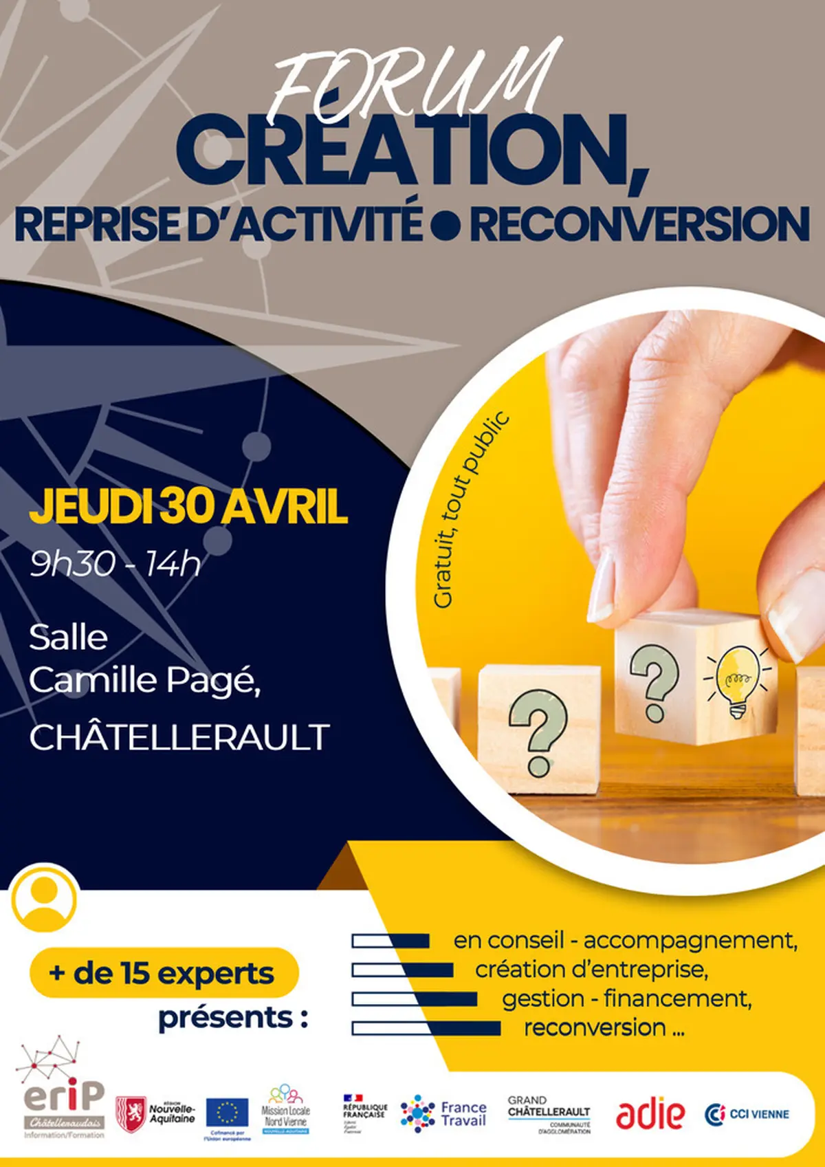 Forum Création, Reprise d'activité, Reconversion