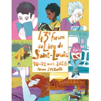 L'affiche de la 43ème édition du Forum du Livre de Saint-Louis, réalisée par Younn Locard, illustrateur et auteur de BD DR
