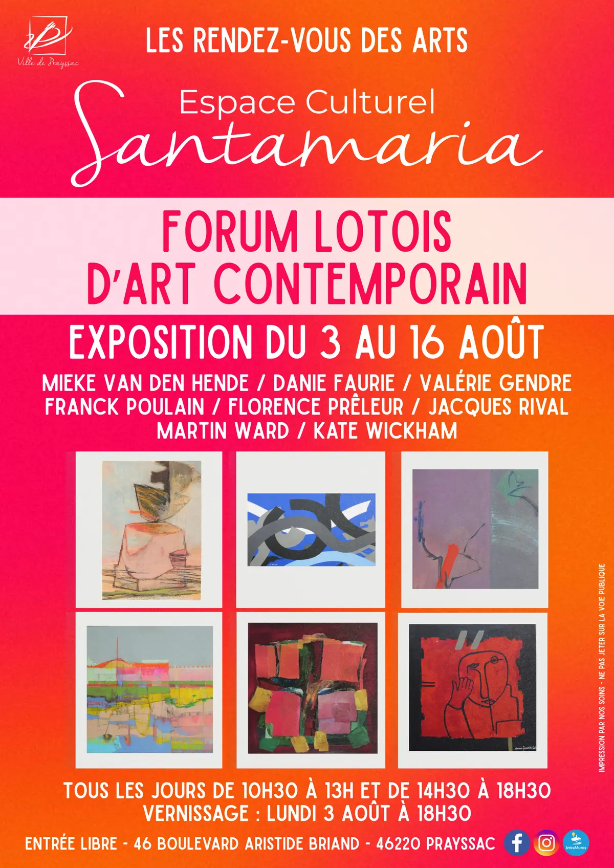 Forum Lotois d'art contemporain à l'espace culturel Santamaria
