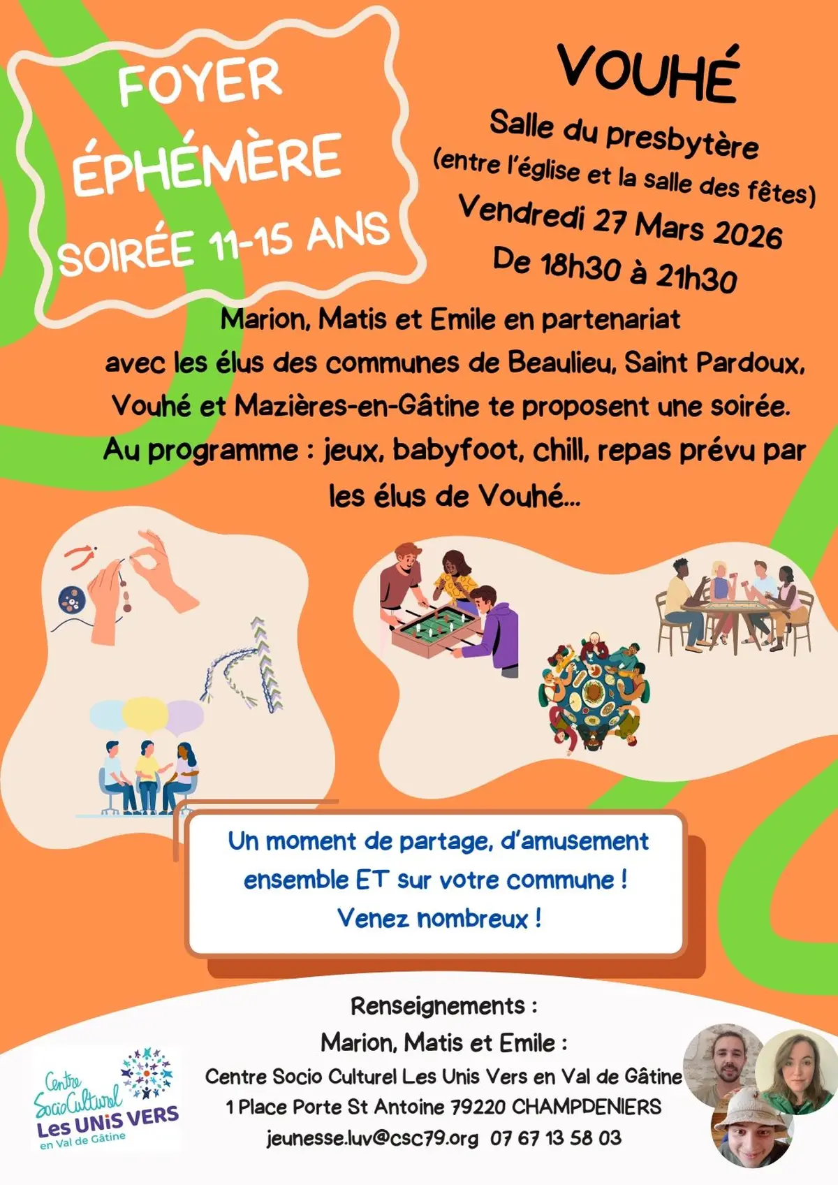 Foyer Ephémère soirée 11-15 ans