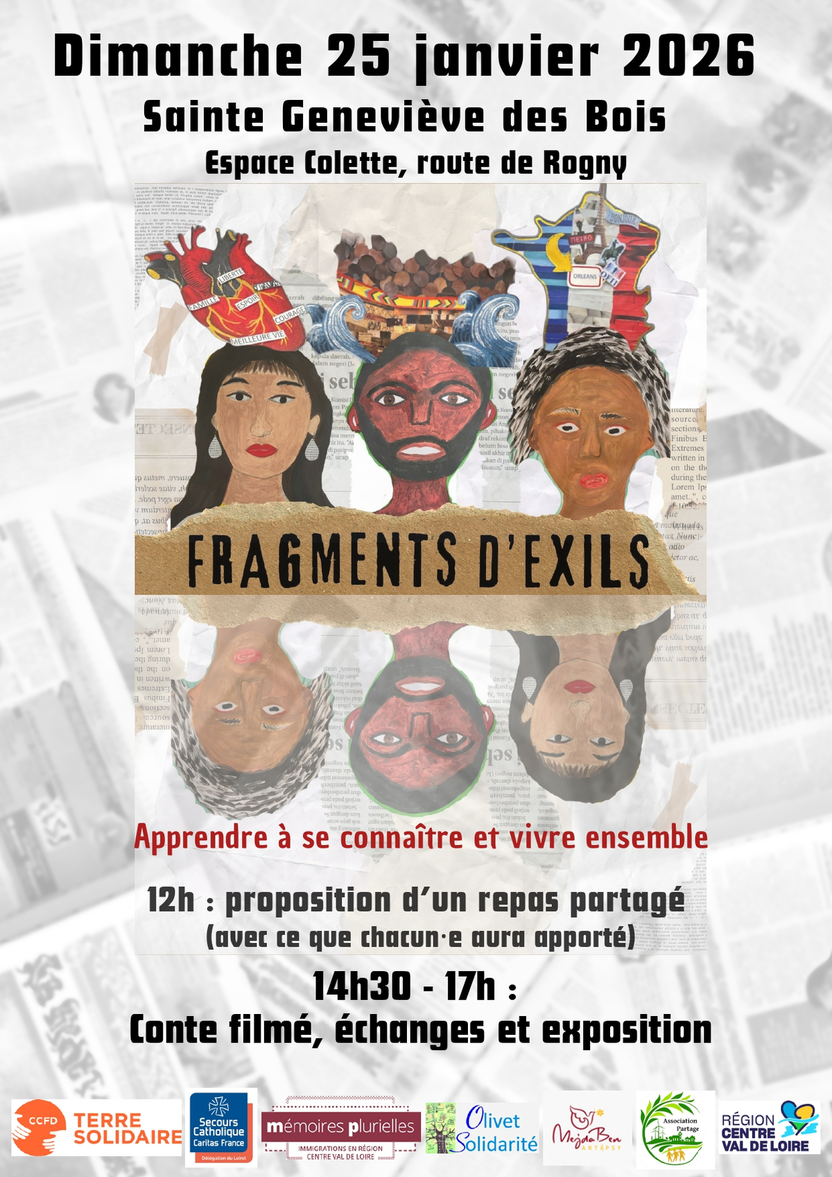 Fragments d'exil, conte filmé, échanges et exposition