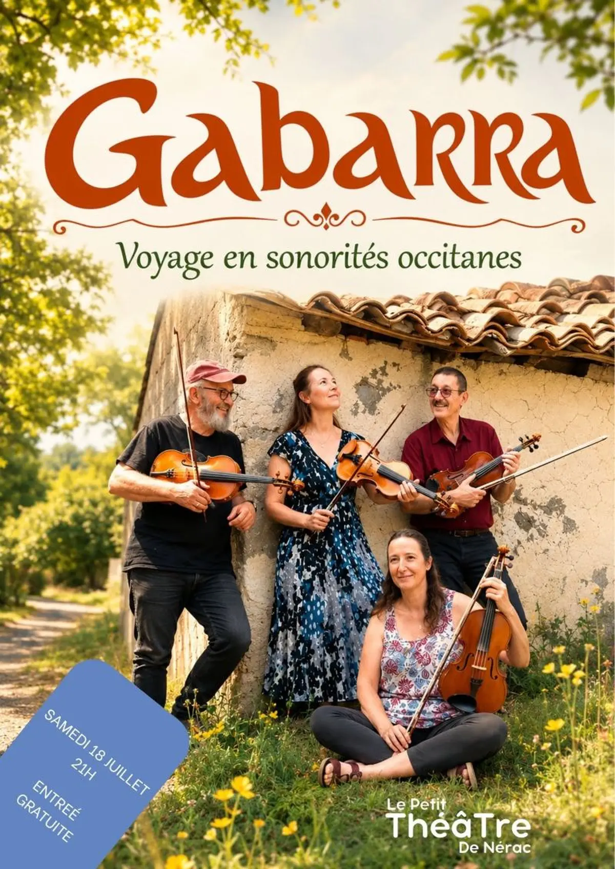 Gabarra en concert au Petit Théâtre de Nérac